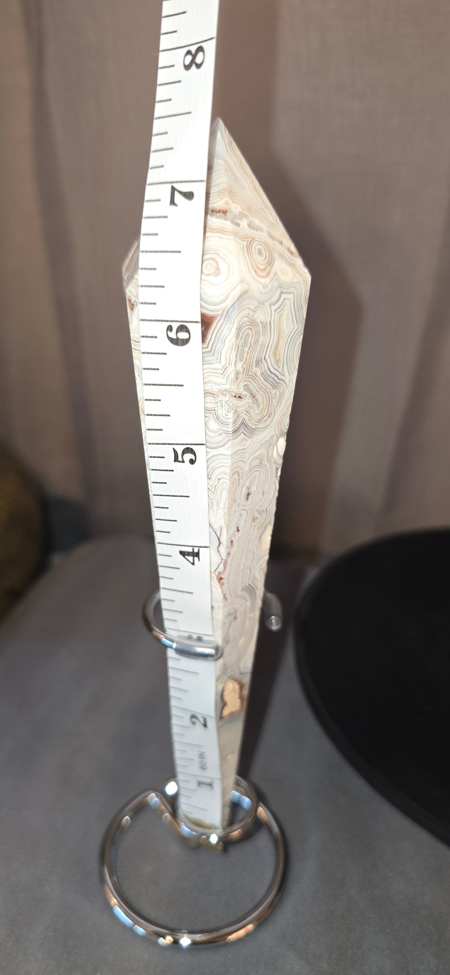 White Mexican Crazy Lace Wand & Stand