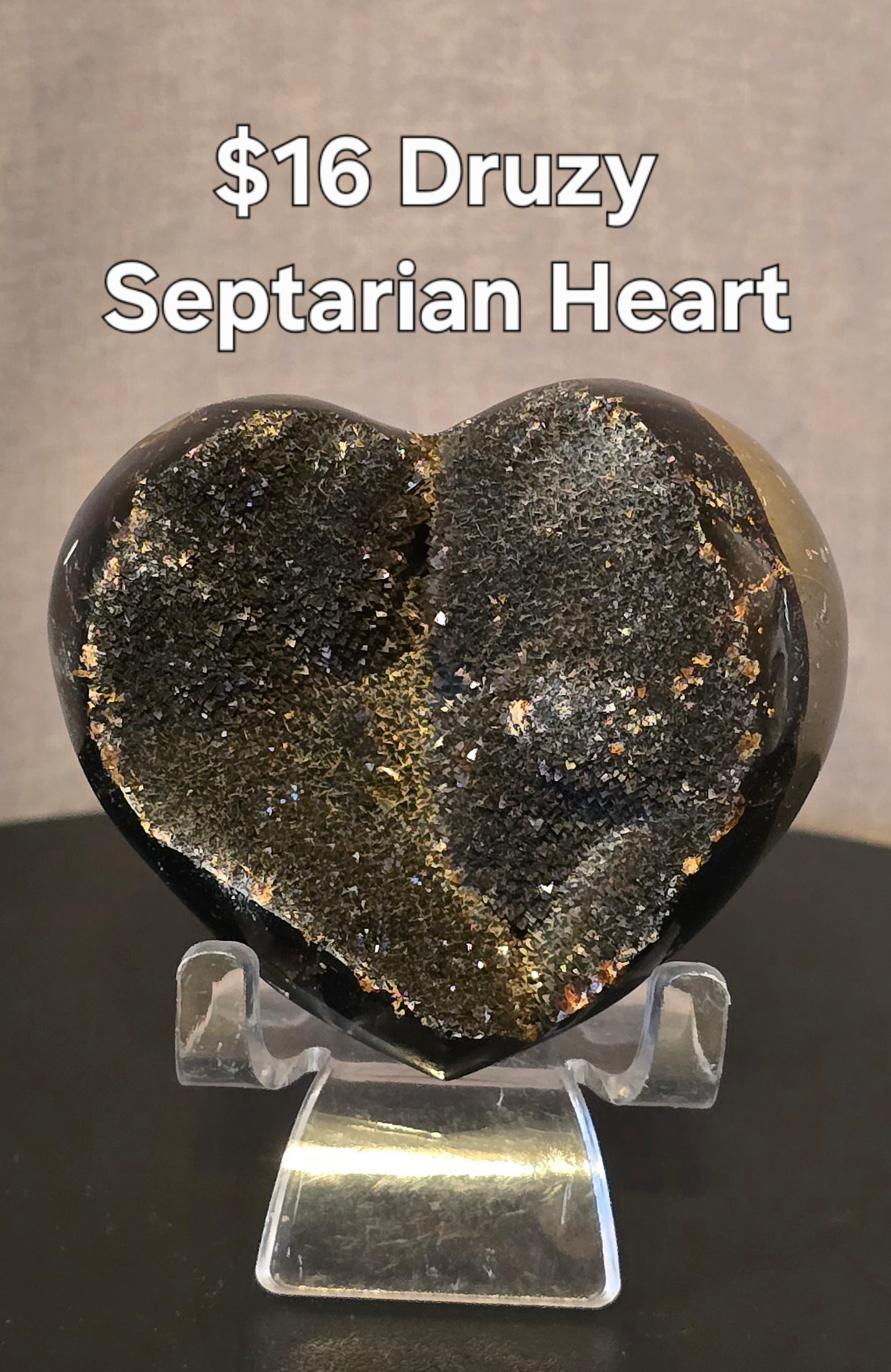 S0386 Druzy Septarian Heart