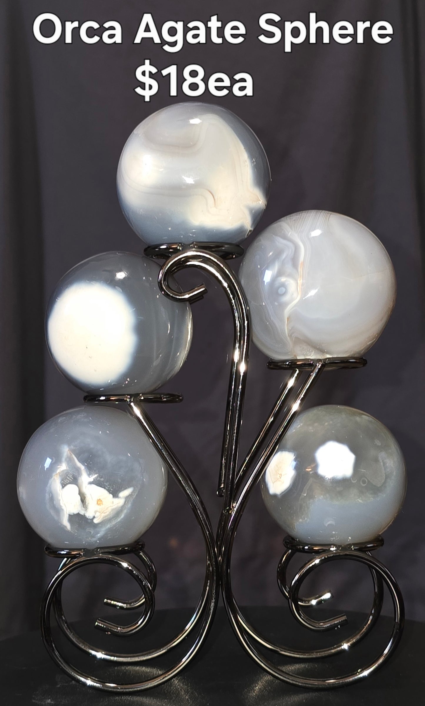 S0395 Orca Agate Sphere