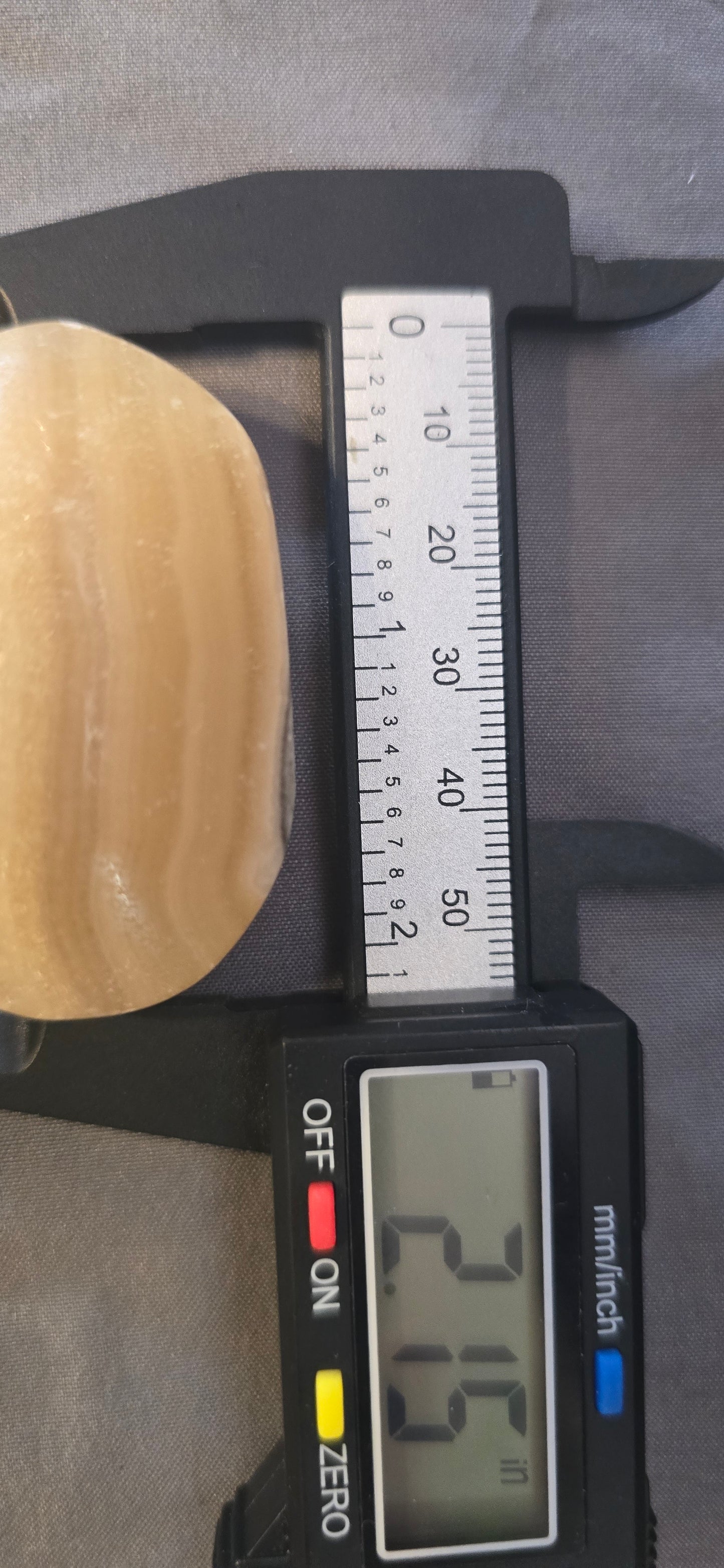 Honey Calcite Palm Stone