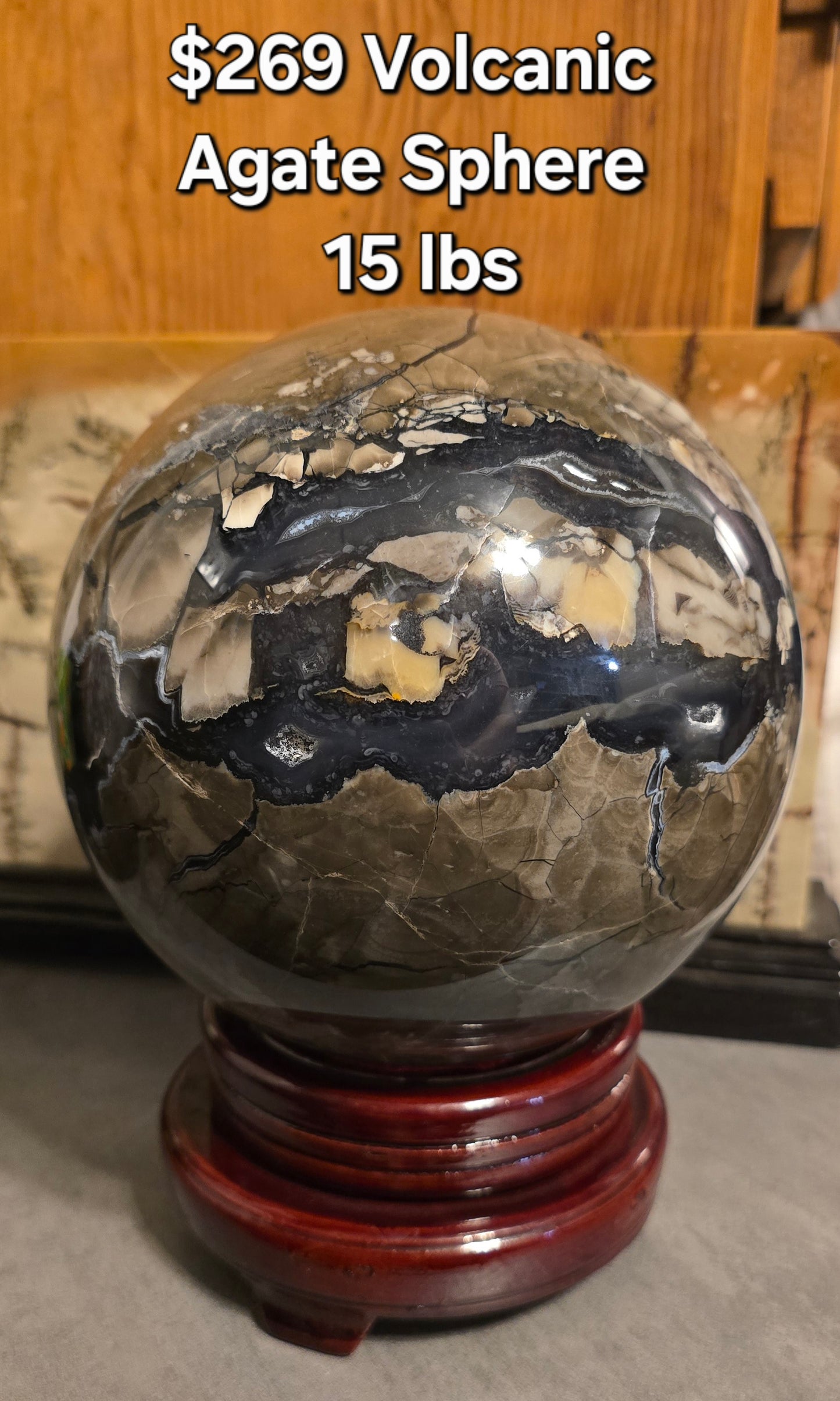 Volcanic Agate Sphere