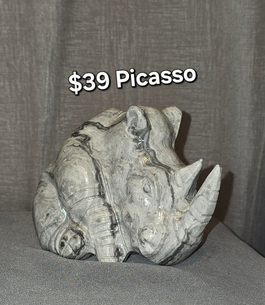 Picasso Jasper Sitting Rhino