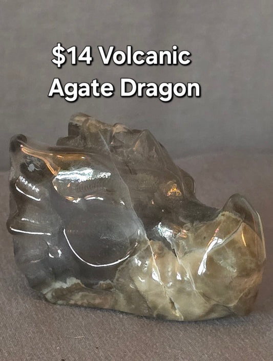 Volcanic Agate Dragon Head