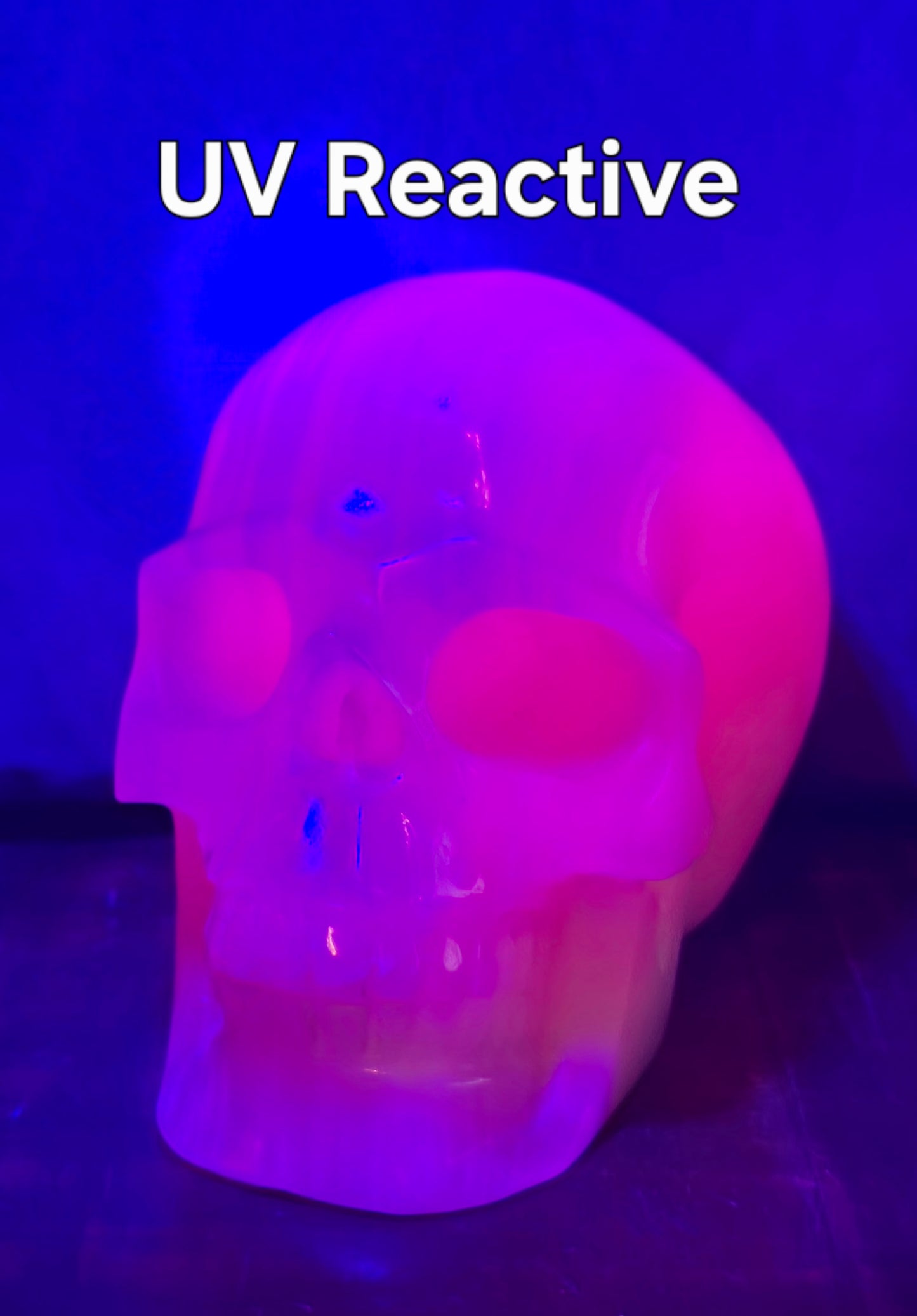S0287 Pink Mangano Calcite Skull