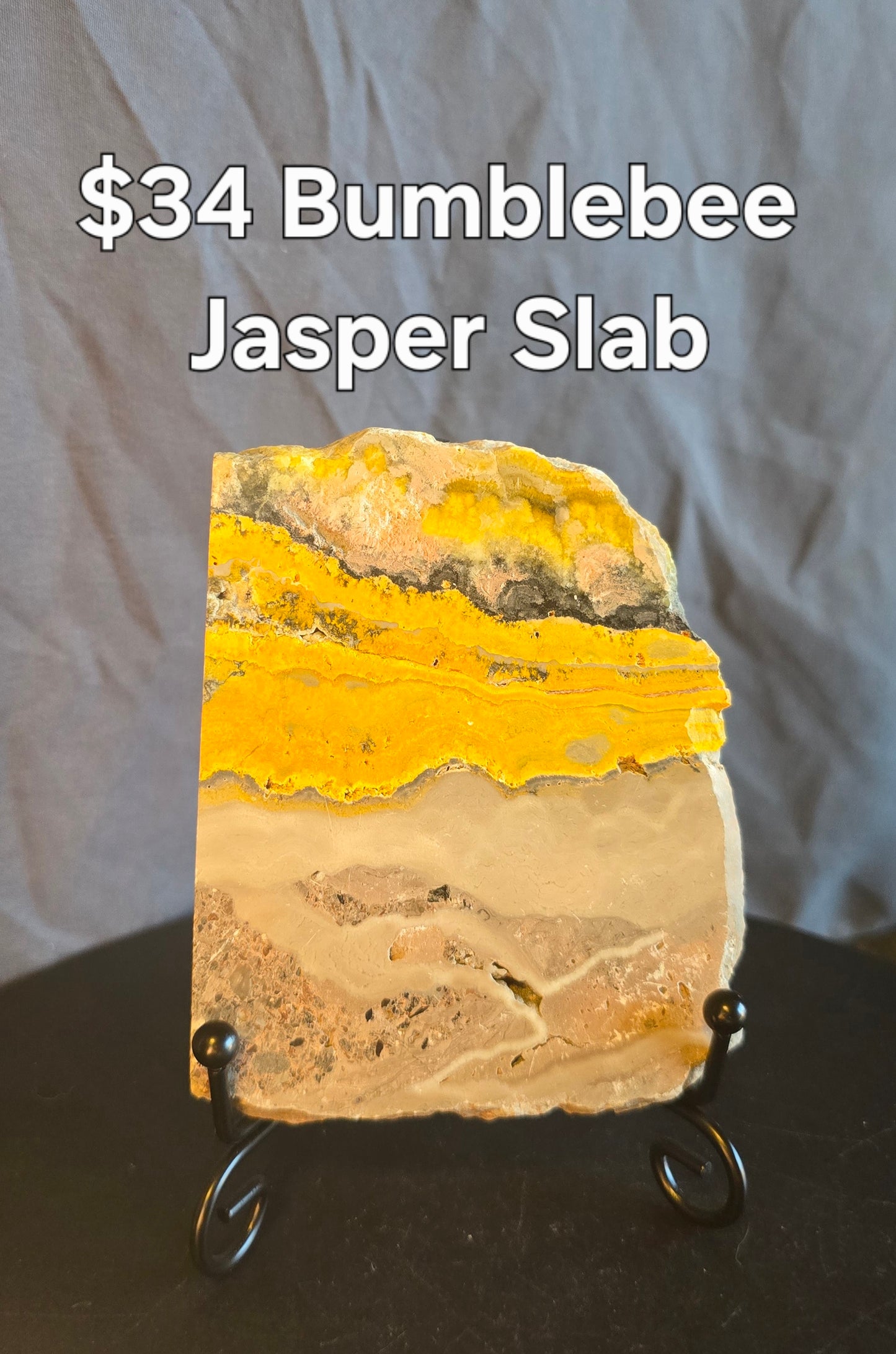 S0265 Bumblebee Jasper Slab