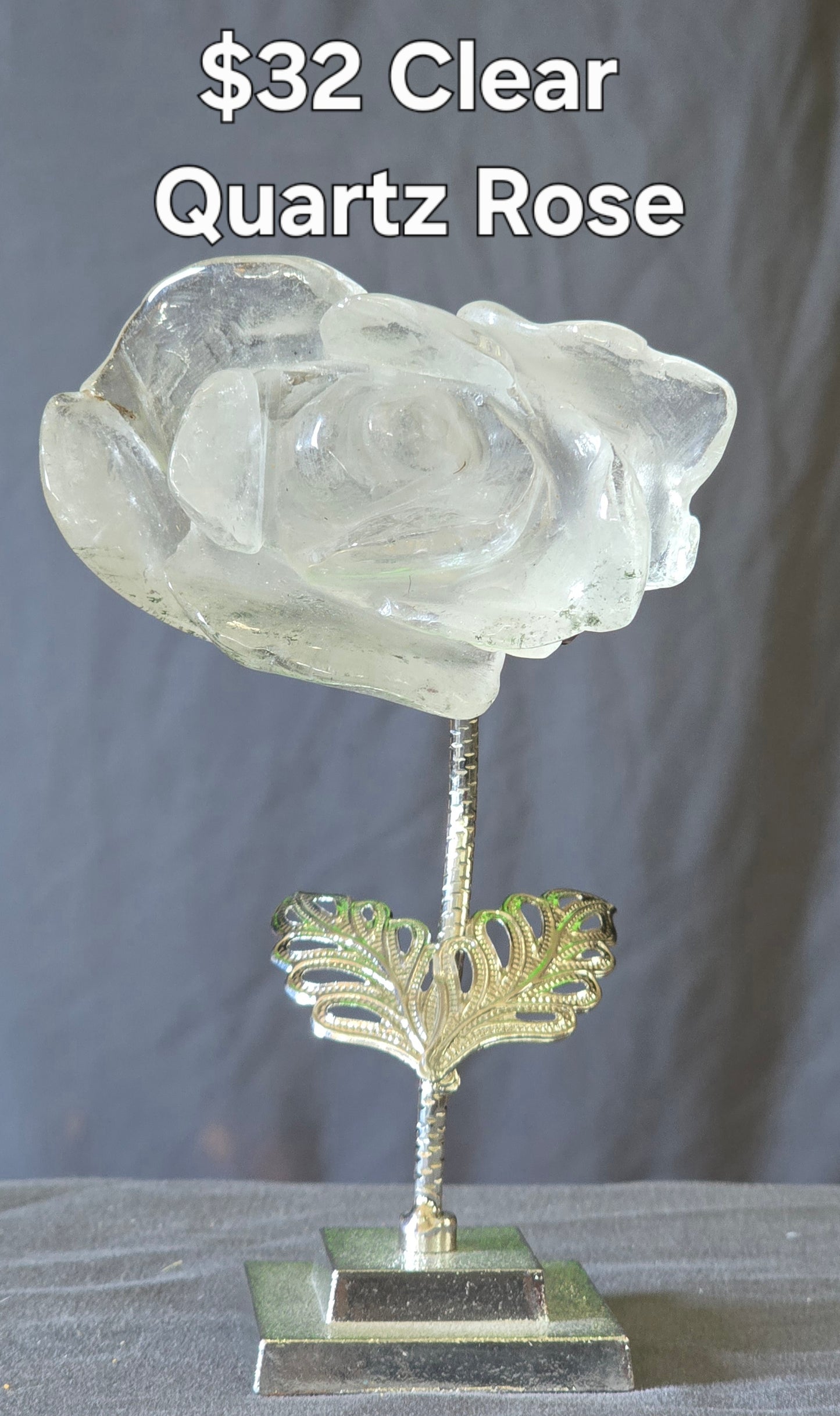 S0423 Clear Quartz Rose