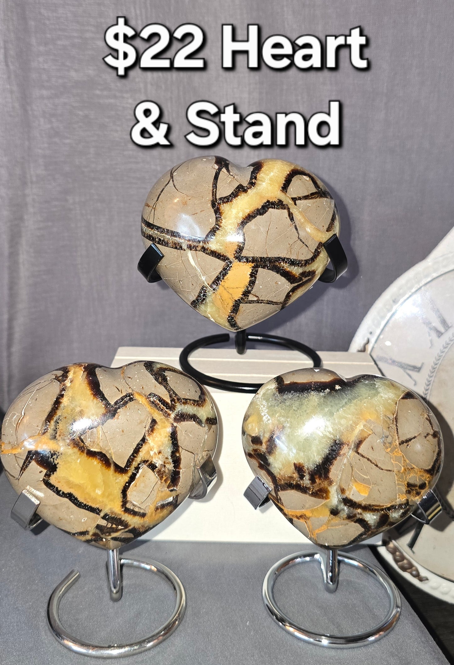 Septarian Heart & Stand