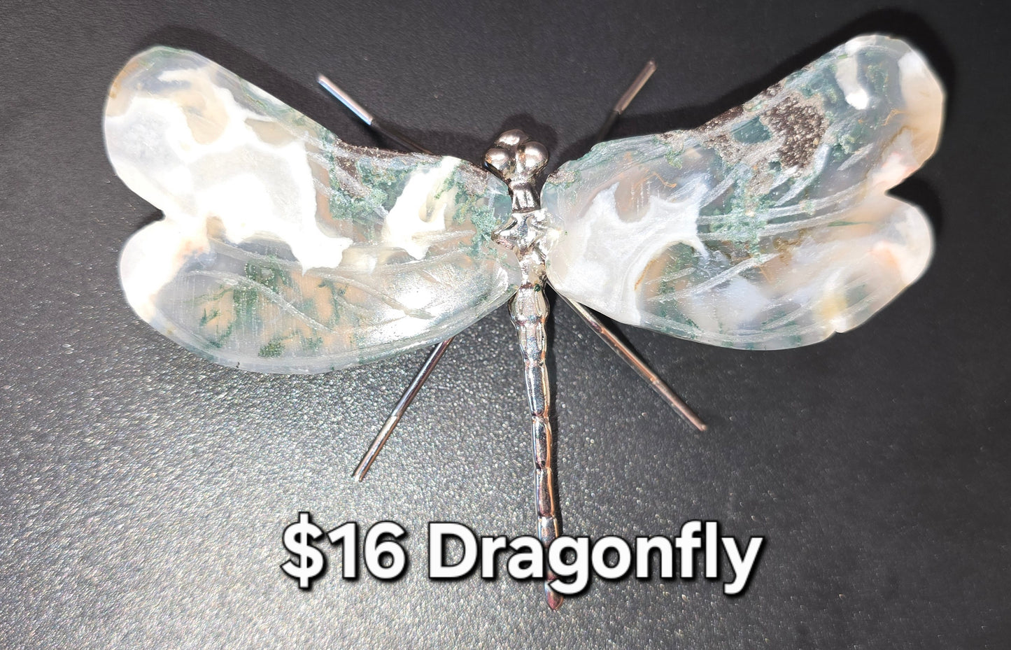Moss Agate Dragonfly