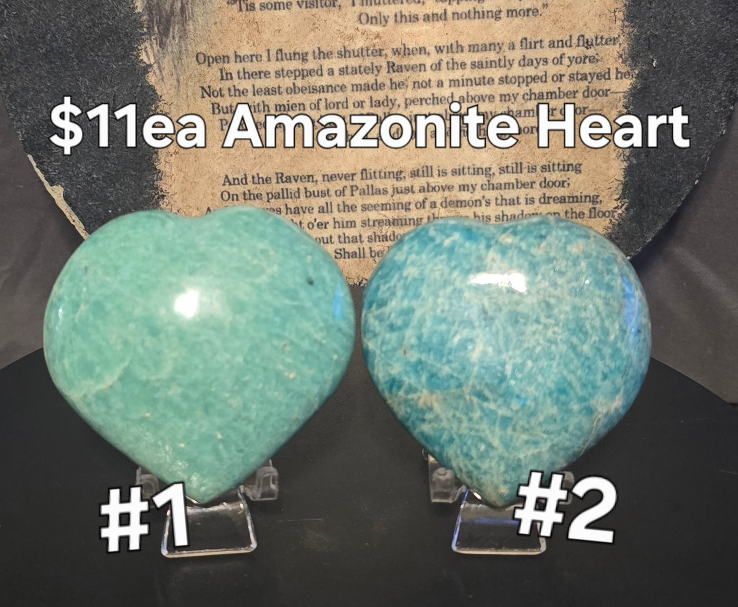 S0153 Amazonite Heart