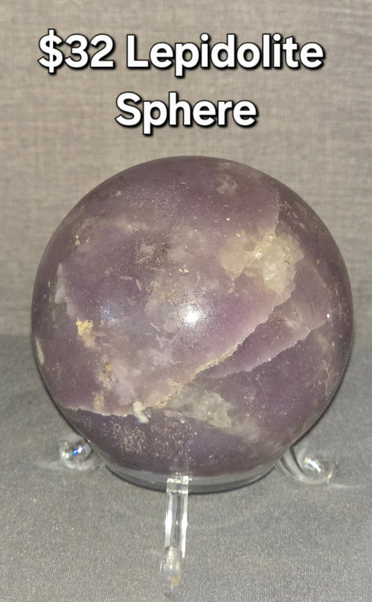 Lepidolite Sphere