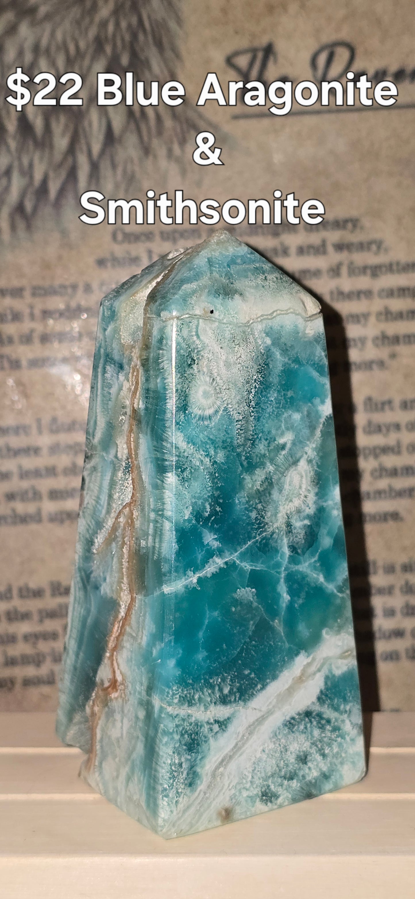 S0159 Blue Aragonite & Smithsonite