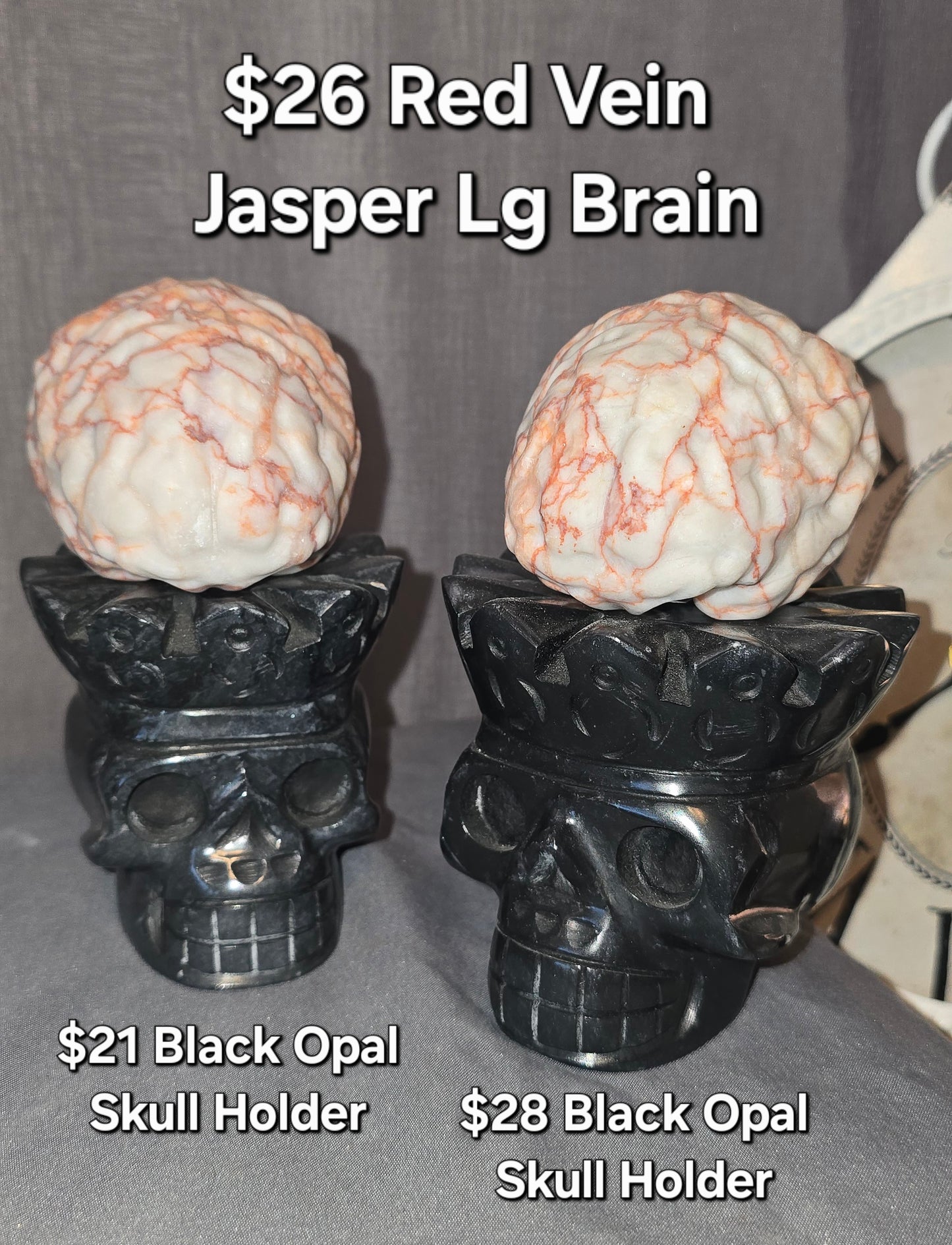 Red Vein Jasper LG Brain