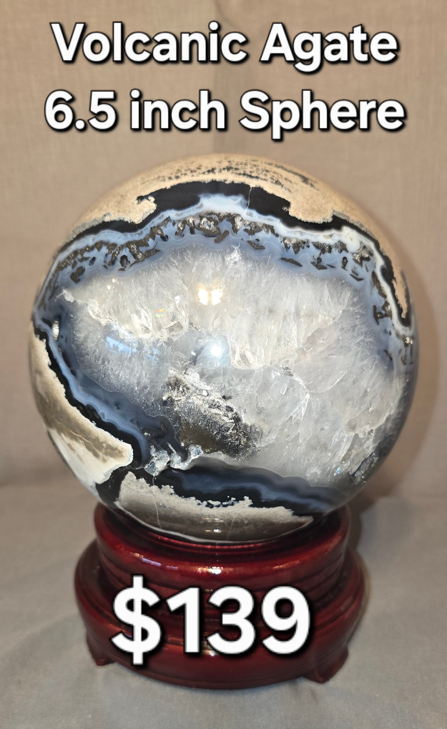 Volcanic Agate Sphere