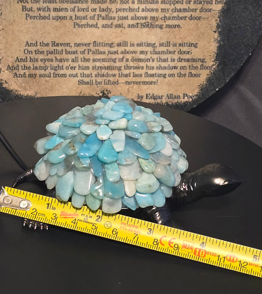 S0155 Amazonite Turtle Lamp
