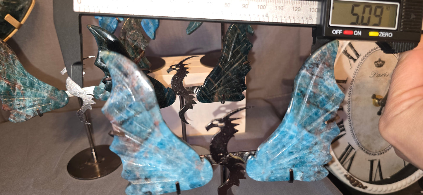 Blue Apatite Butterfly  & Dragon