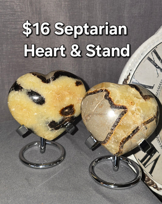 Septarian Heart & Stand
