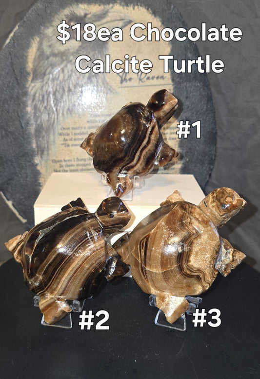 S0215 Chocolate Calcite Turtle