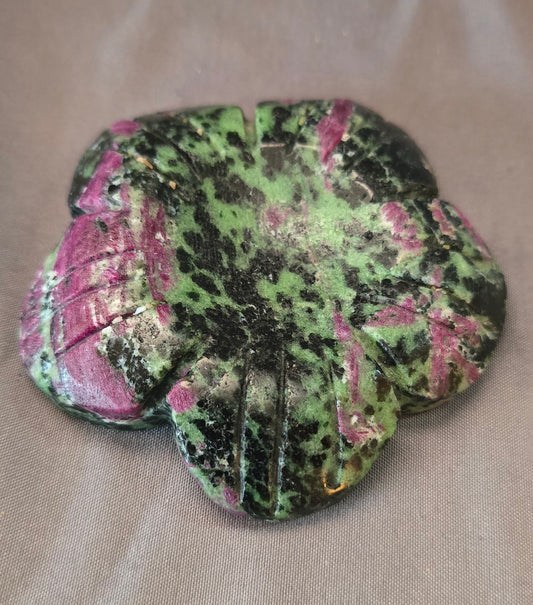 Ruby Zoisite Flower Sphere Stand