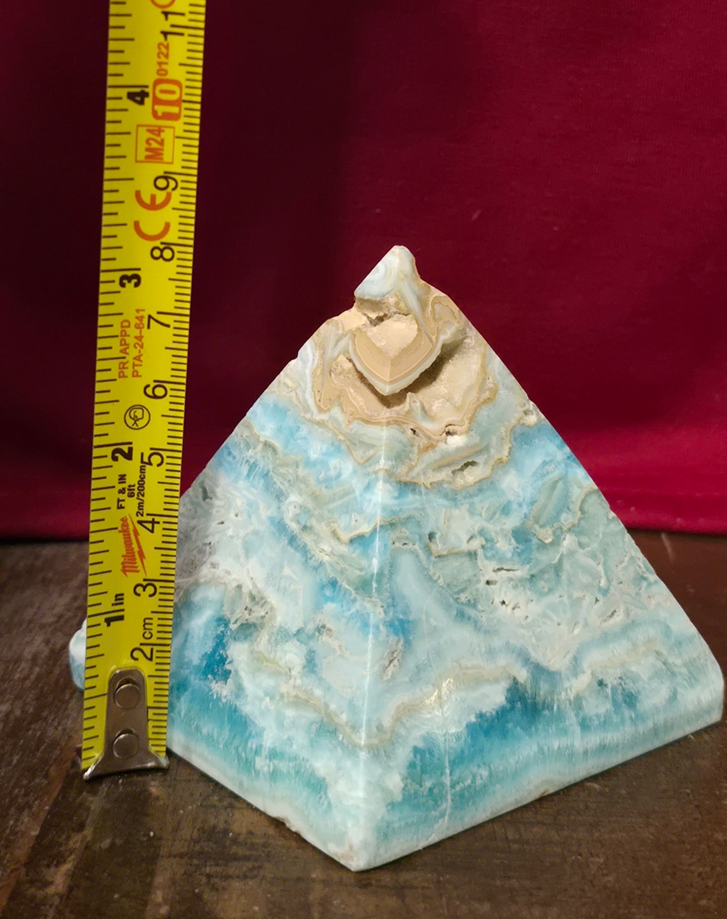 S0096 Blue Aragonite Pyramid