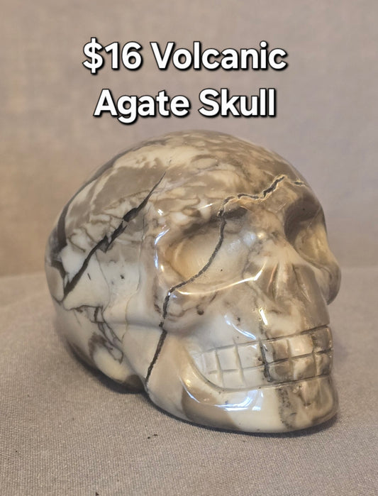 Volcanic Agate Skull