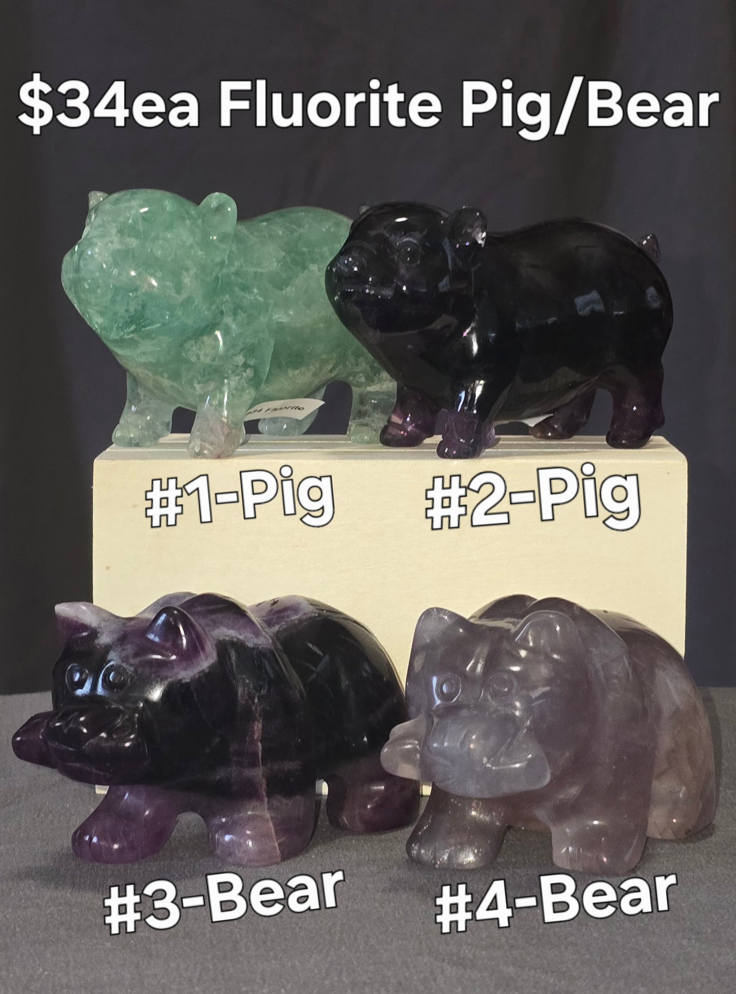 S0414 Fluorite Bear/Pig