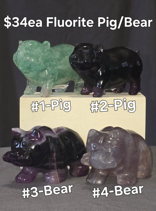S0414 Fluorite Bear/Pig