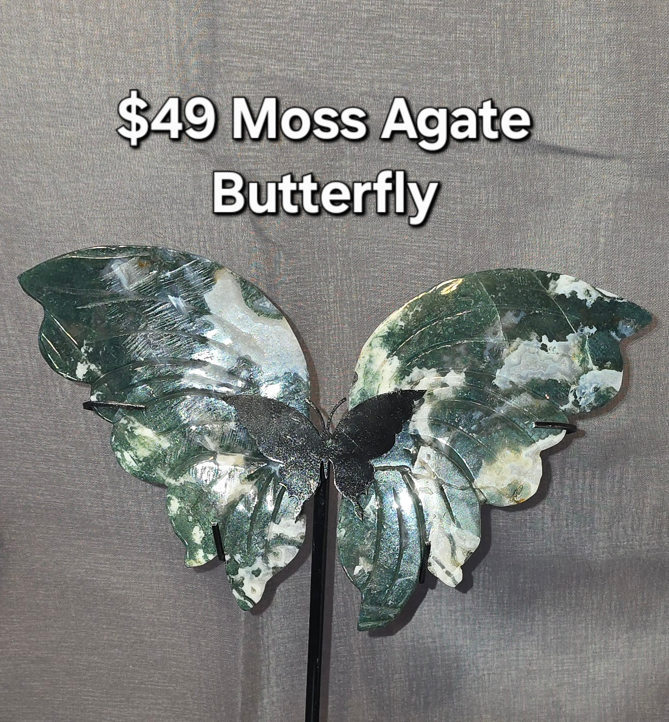 Moss Agate Butterfly