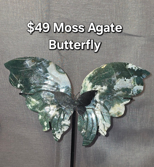 Moss Agate Butterfly