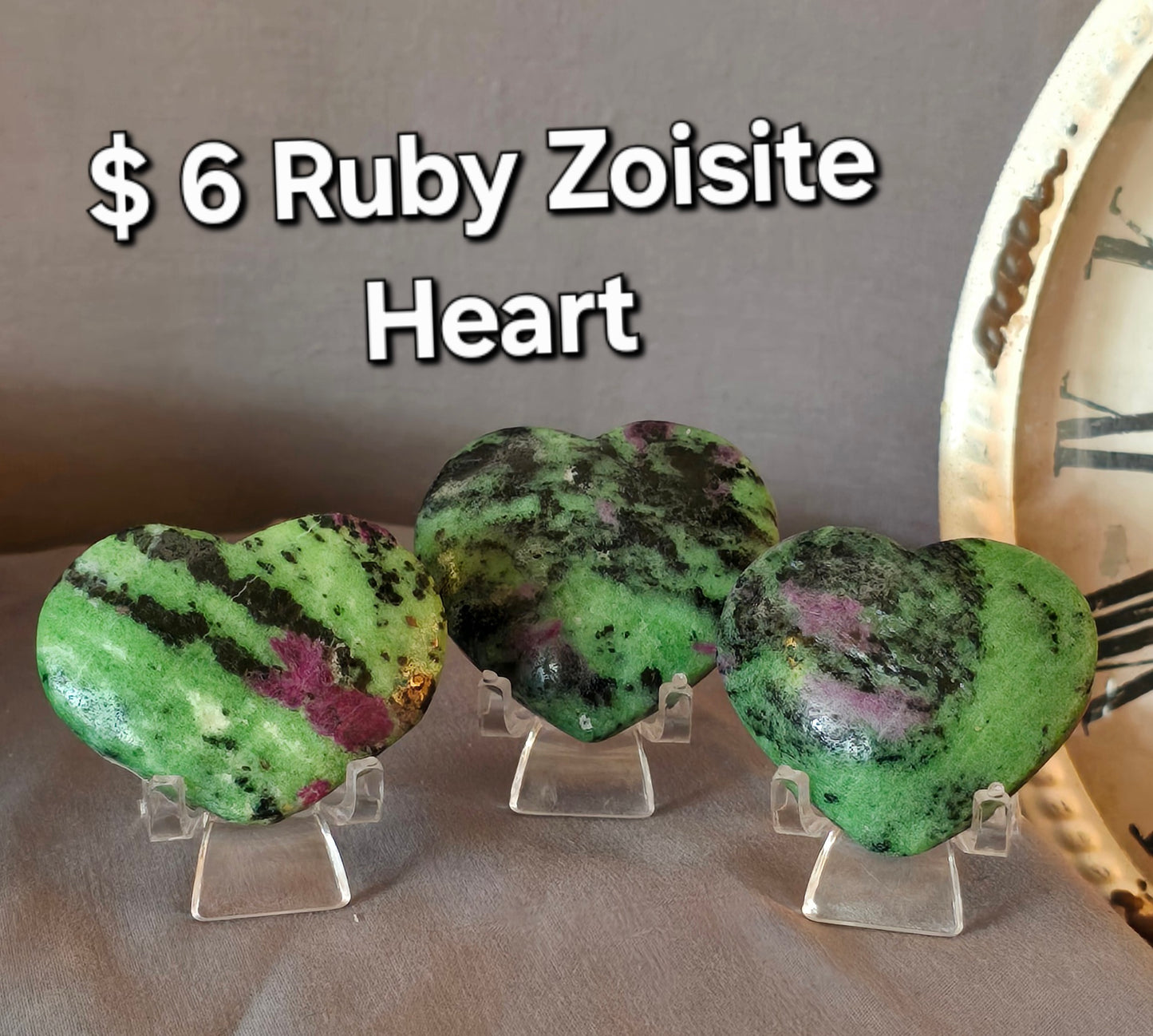 Ruby Zoisite Heart