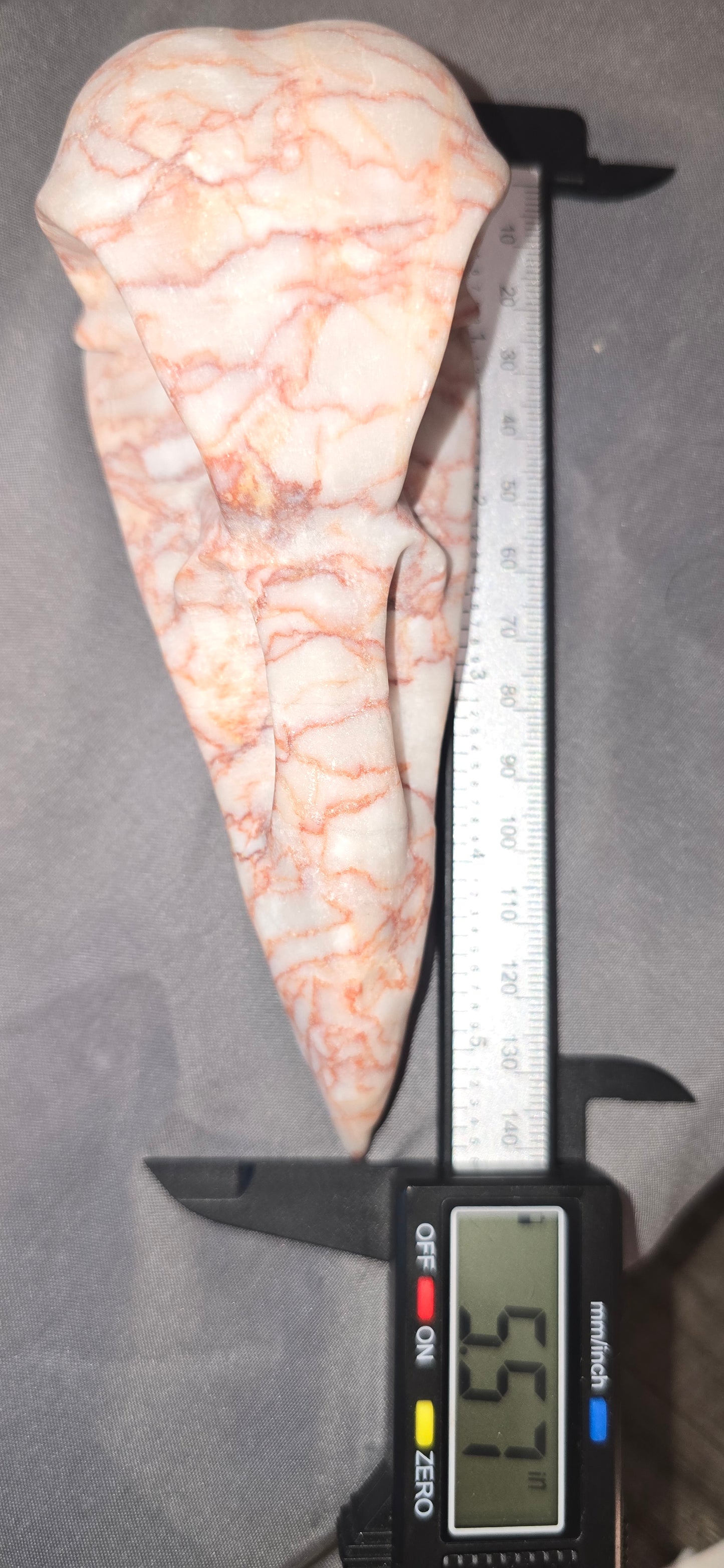 Red Vein Jasper Raven Skull