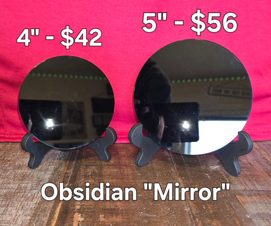 S0078 Obsidian Mirror 5"