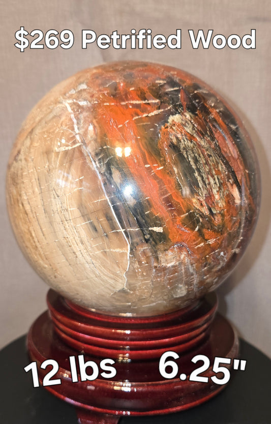 S0322 Petrified Wood Sphere
