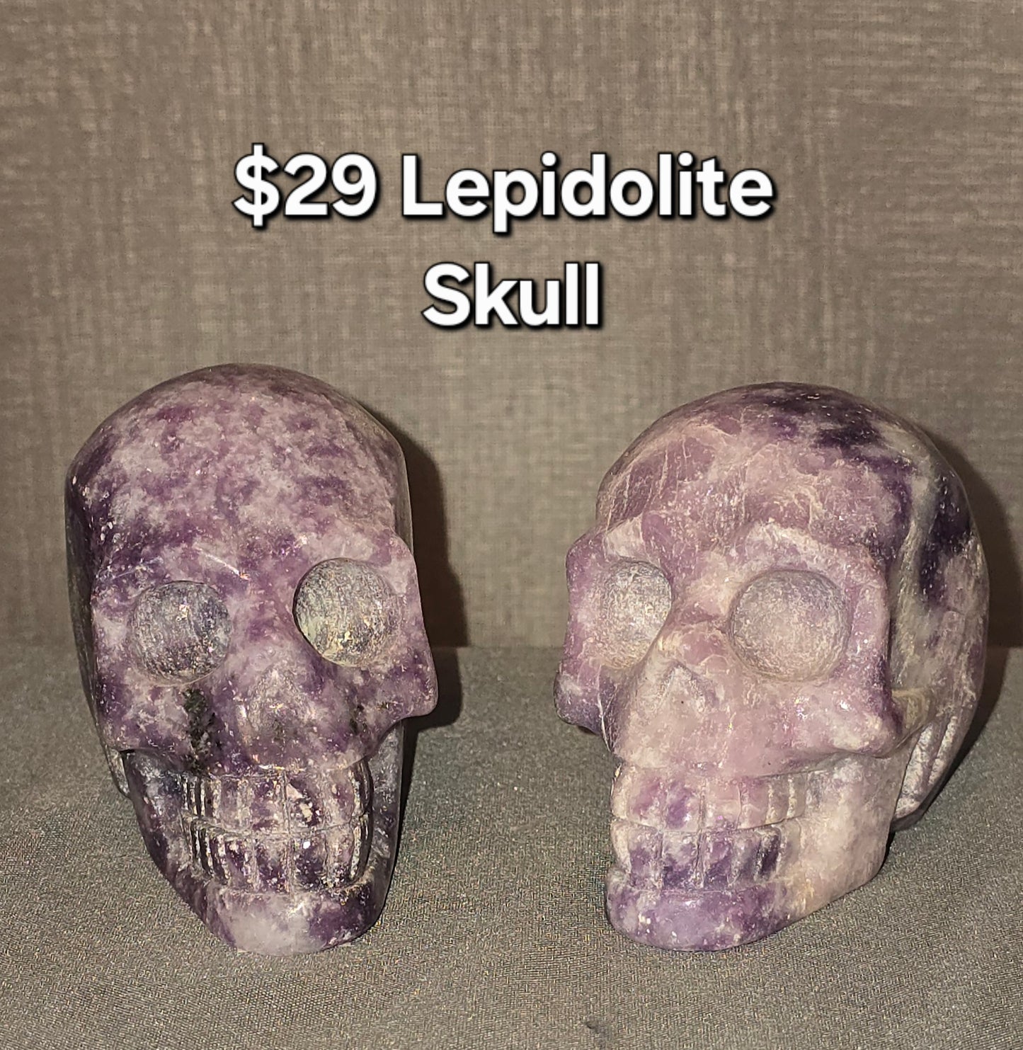 Lepidolite Skull