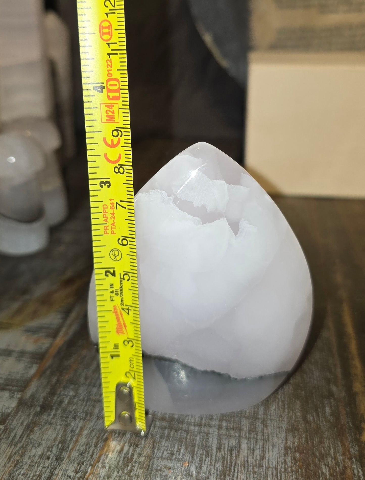 S0172 Smokey Pink Mangano Calcite Teardrop