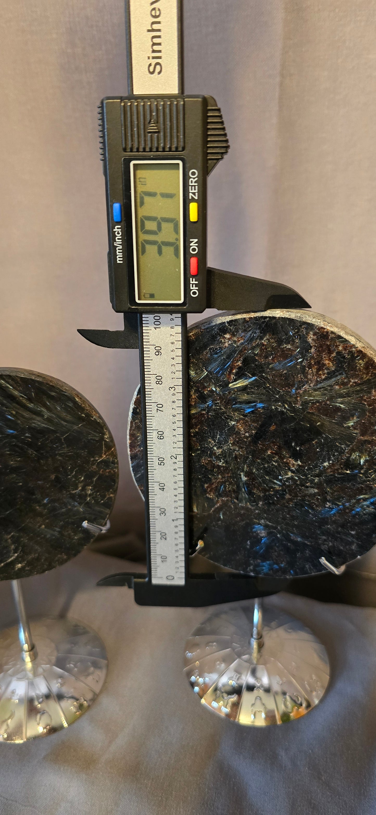 Arfvedsonite Triple Moon Set