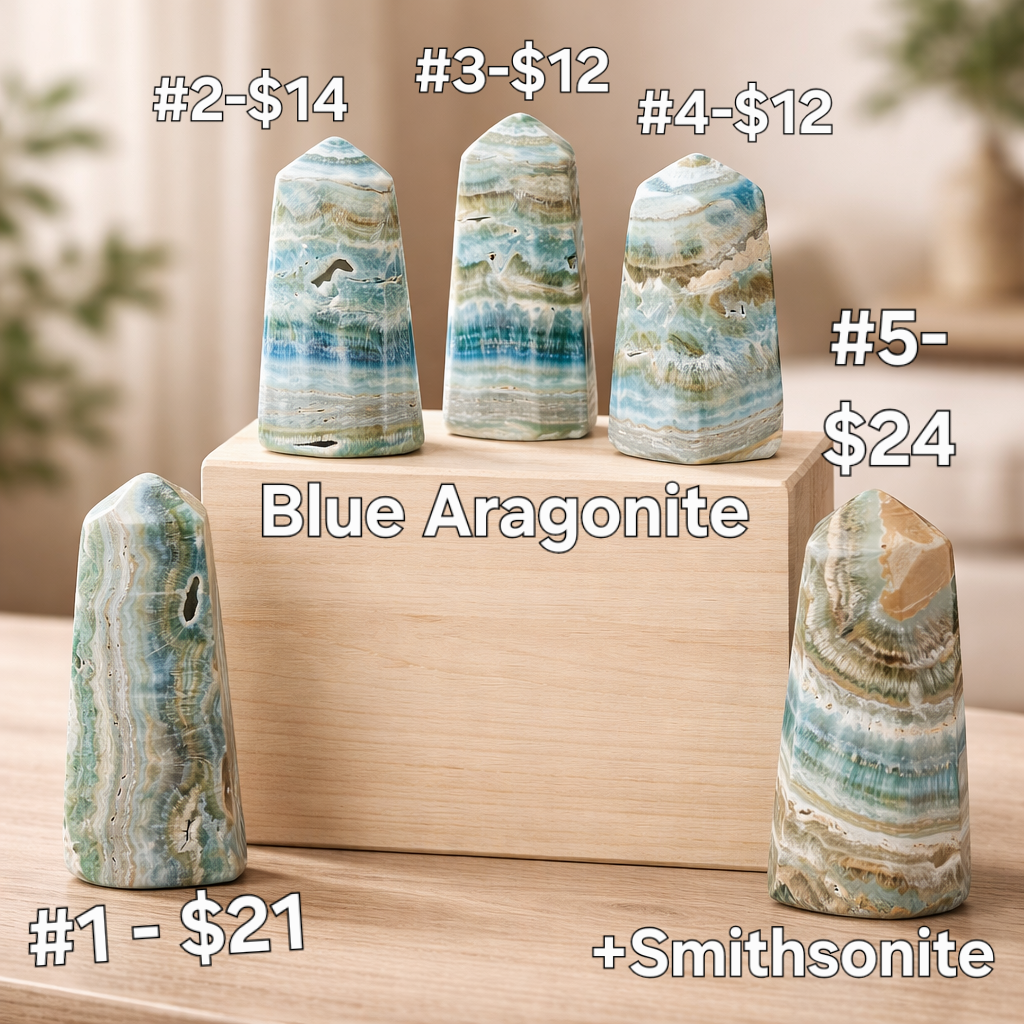 S0095 Blue Aragonite Tower