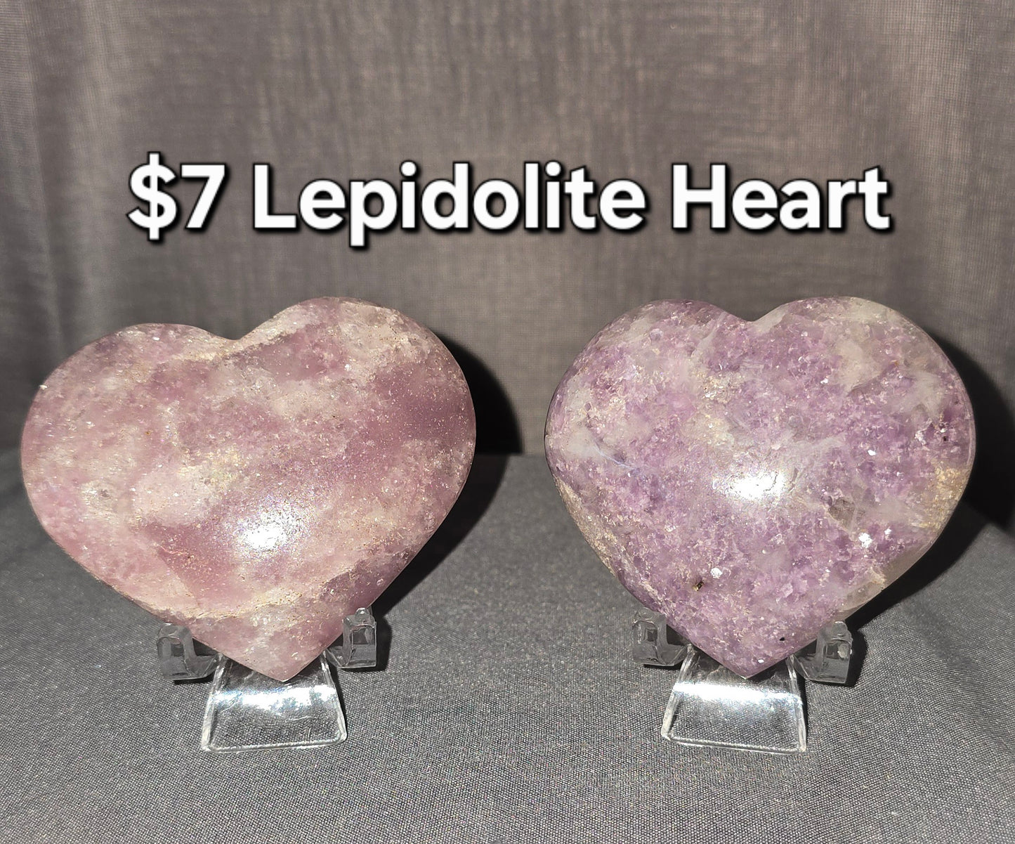 Lepidolite Heart