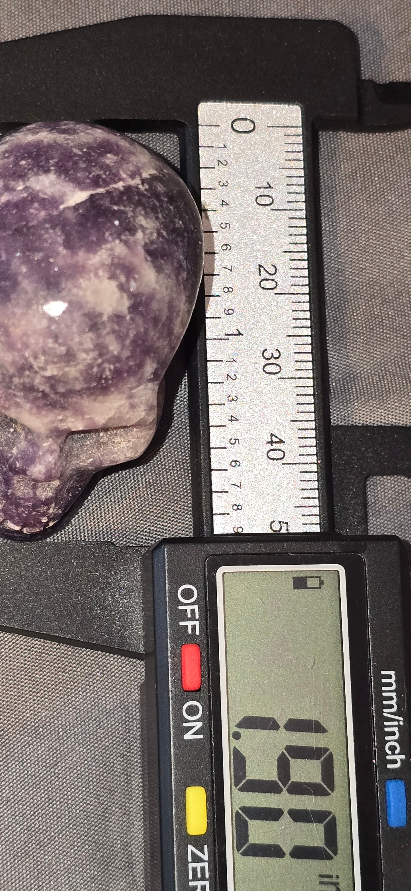 Lepidolite Skull