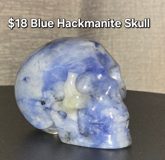 Blue Hackmanite Skull