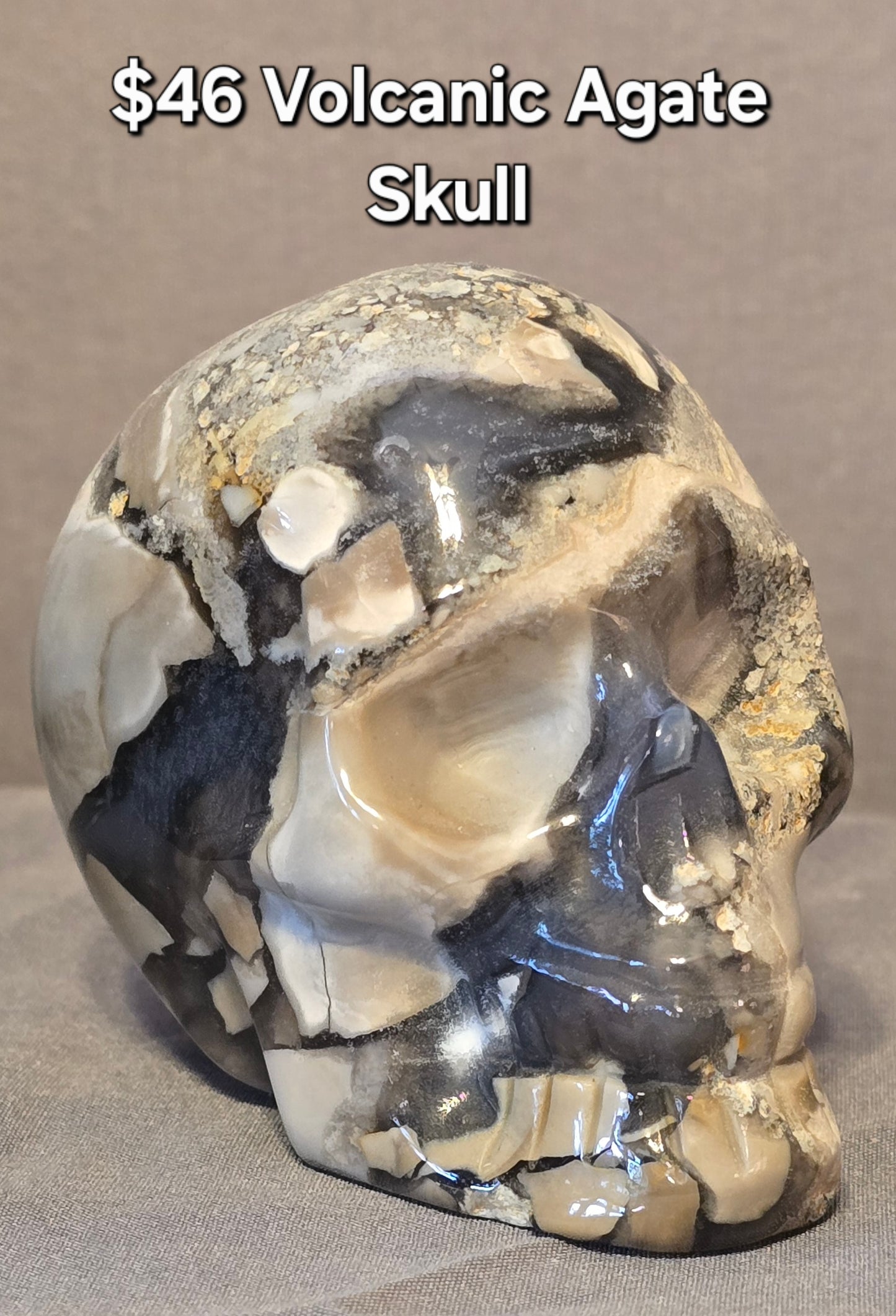 Volcanic Agate Skull