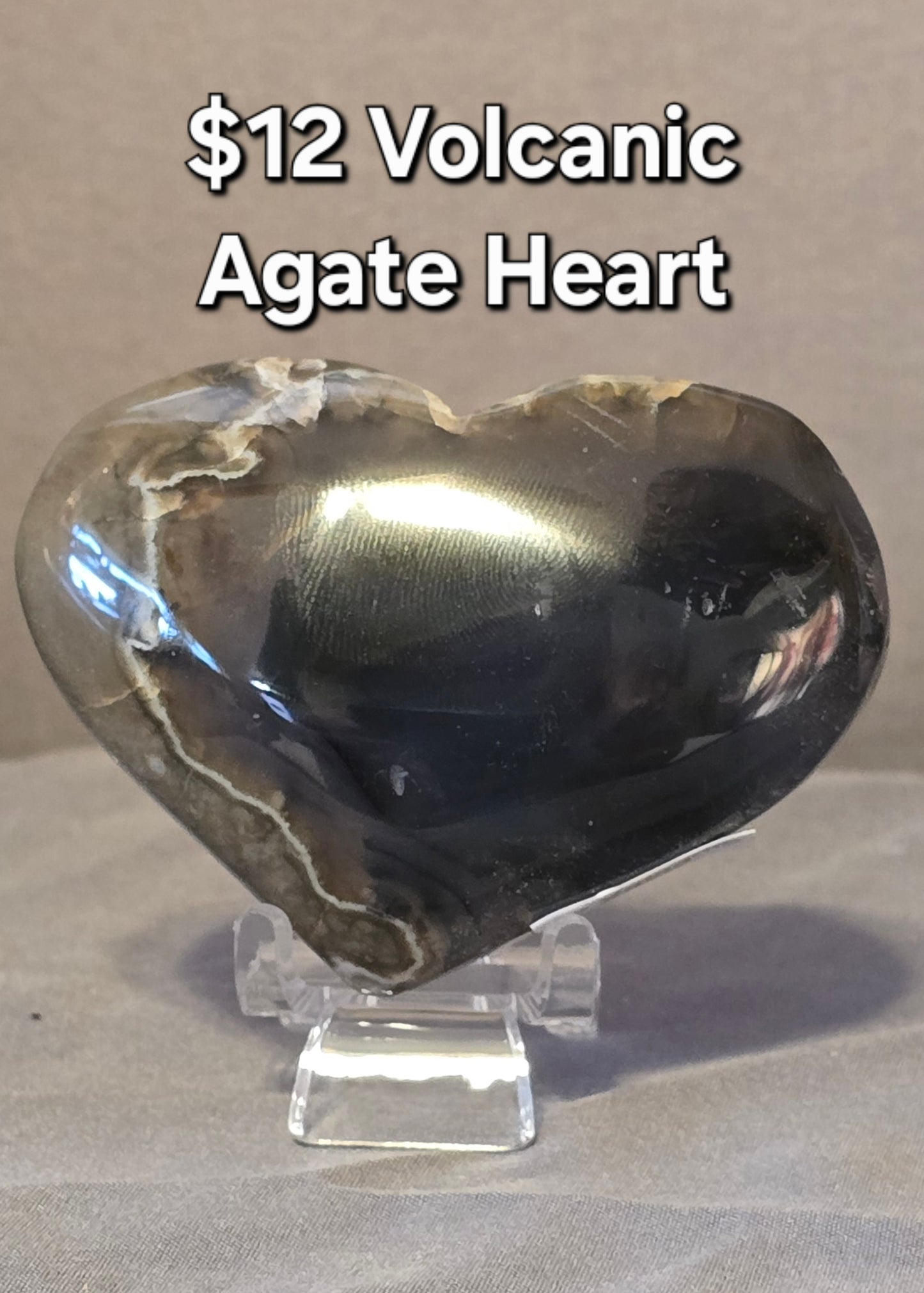 Volcanic Agate Heart