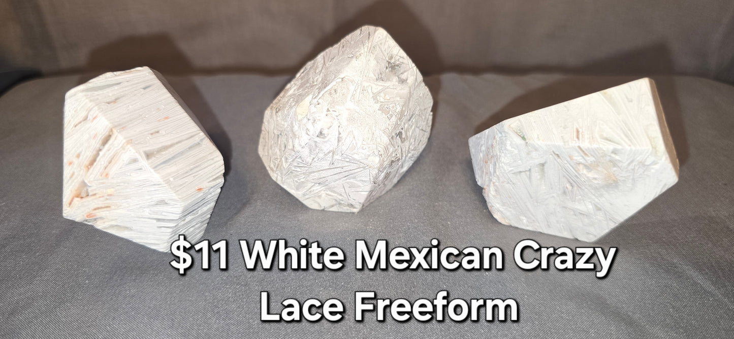 White Mexican Crazy Lace Freeform
