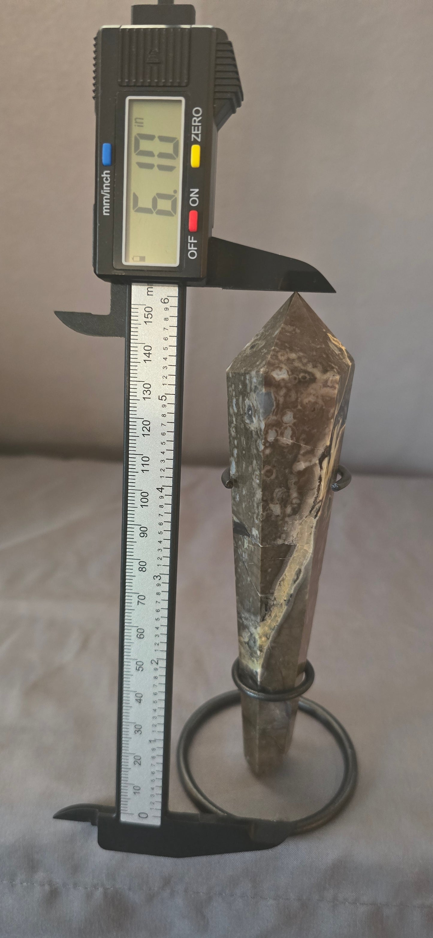 Volcanic Agate Wand & Stand