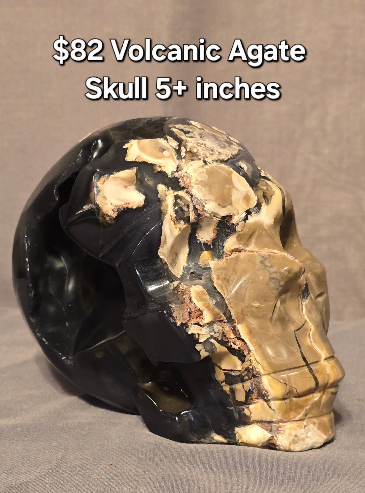 Volcanic Agate Skull