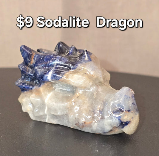 Sodalite Dragon Head