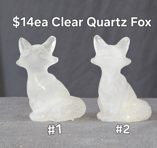 S0429 Clear Quartz Fox
