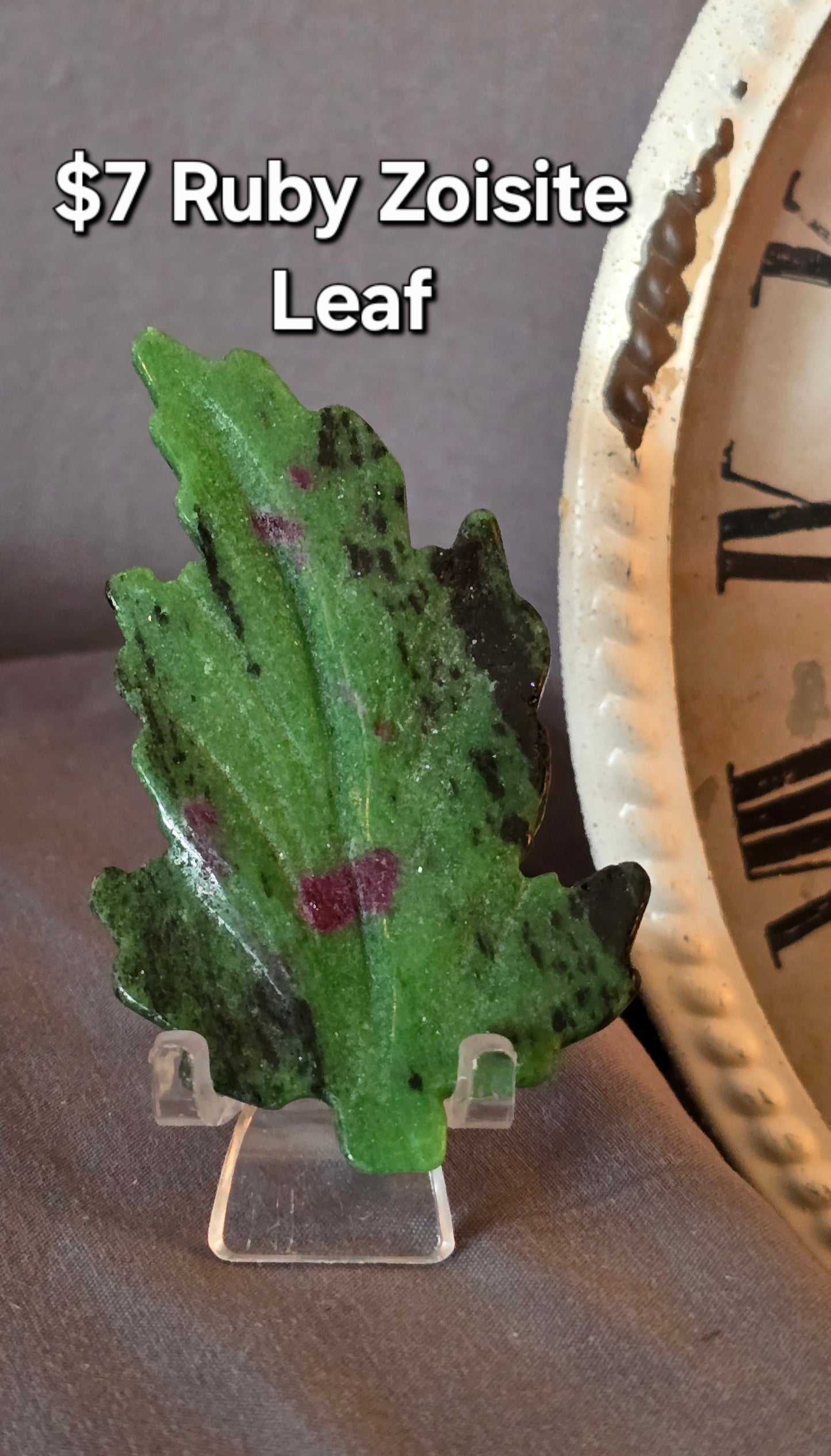 Ruby Zoisite Leaf