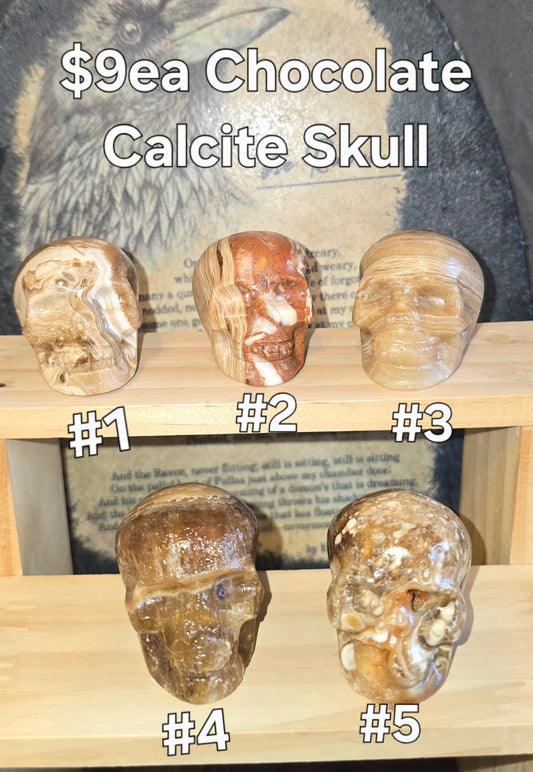 S0212 Chocolate Calcite Skul